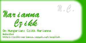 marianna czikk business card